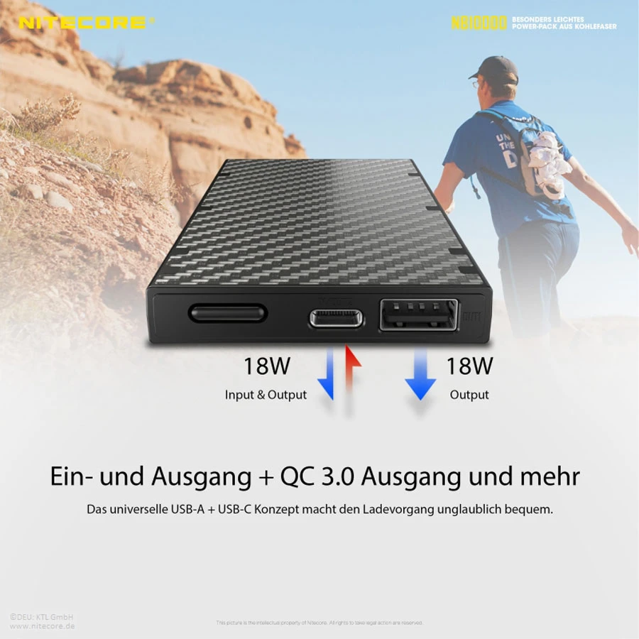 Nitecore Powerbank NB10000 V2 - 10000mAh 4 Nitecore Powerbank NB10000 V2 - 10000mAh – Bild 2