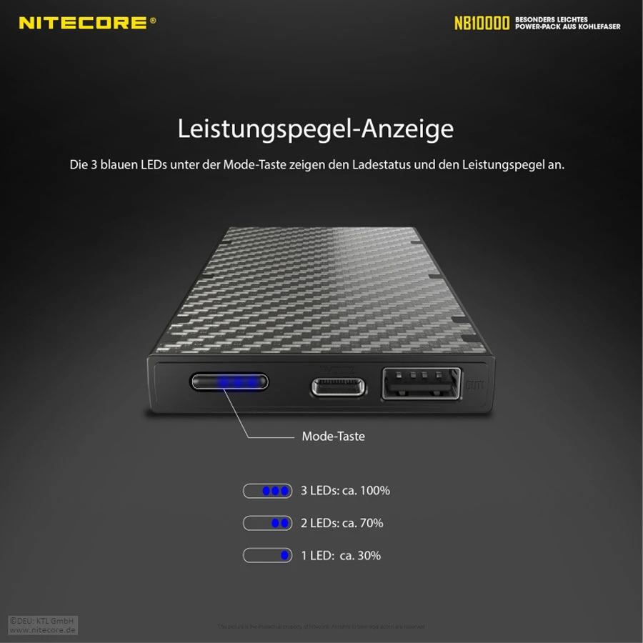 Nitecore Powerbank NB10000 V2 - 10000mAh 5 Nitecore Powerbank NB10000 V2 - 10000mAh – Bild 3